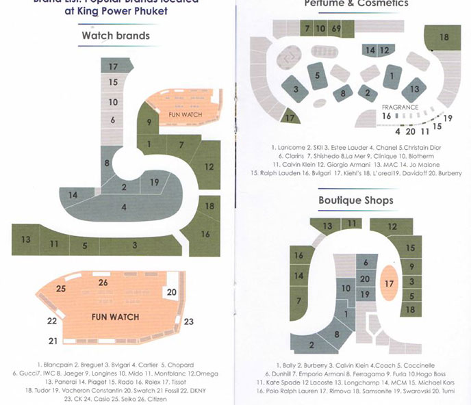 プーケット　キングパワー　免税店　地図