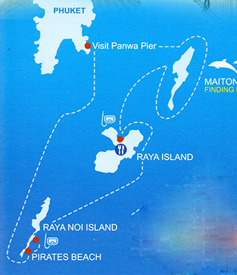 ラチャ島スピードボート　プーケット8